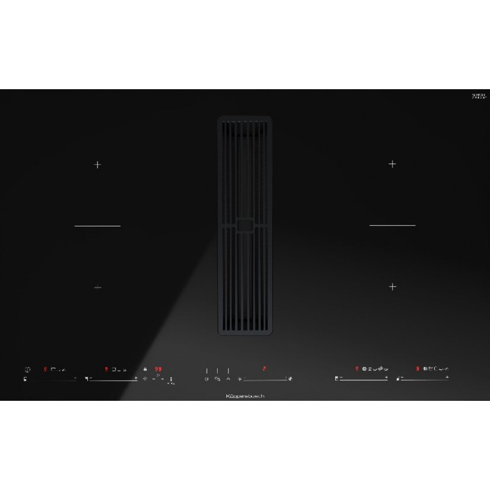 Варочная панель с вытяжкой Kuppersbusch KMI 8590.0 SR Black Velvet