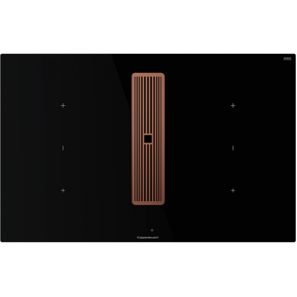 Индукционная варочная панель с вытяжкой Kuppersbusch KMI 8350.0 SR Copper