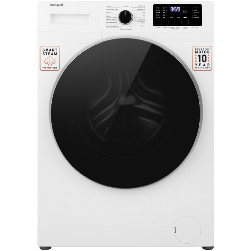 Cтиральная машина WEISSGAUFF WM 61212 DC INVERTER STEAM