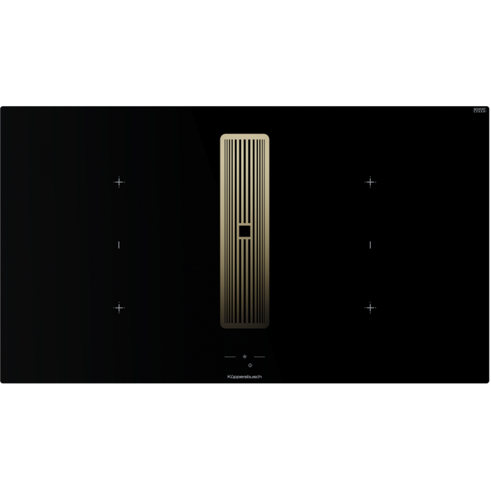 Индукционная варочная поверхность с вытяжкой Kuppersbusch KMI 9850.1 SR-E Gold