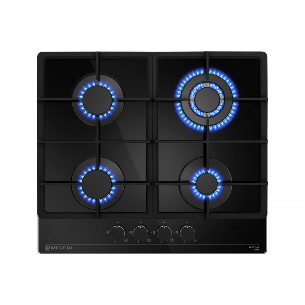 Газовая варочная панель MEFERI MGH604BK GLASS POWER