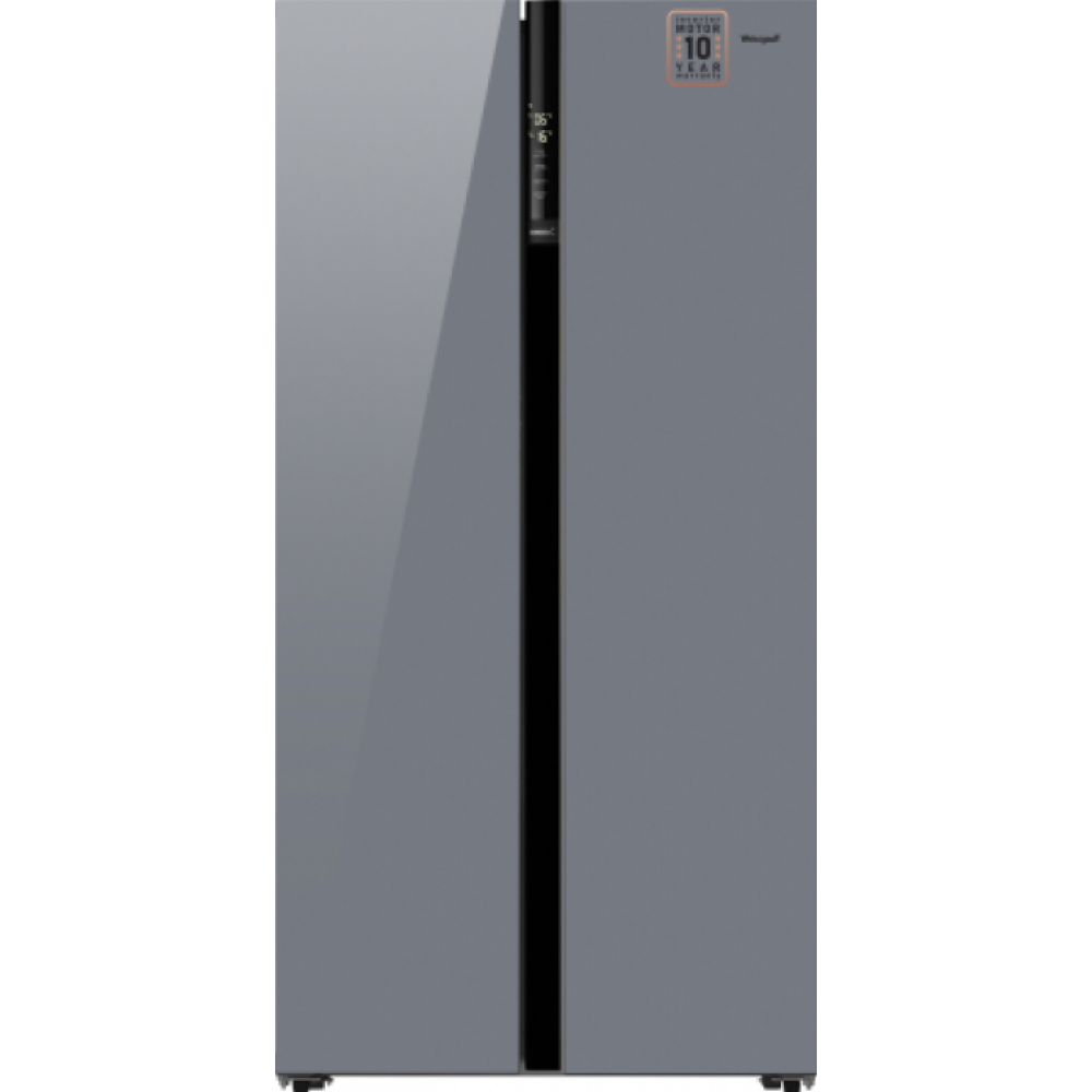 Холодильник WEISSGAUFF WSBS 600 NOFROST INVERTER DARK GREY GLASS