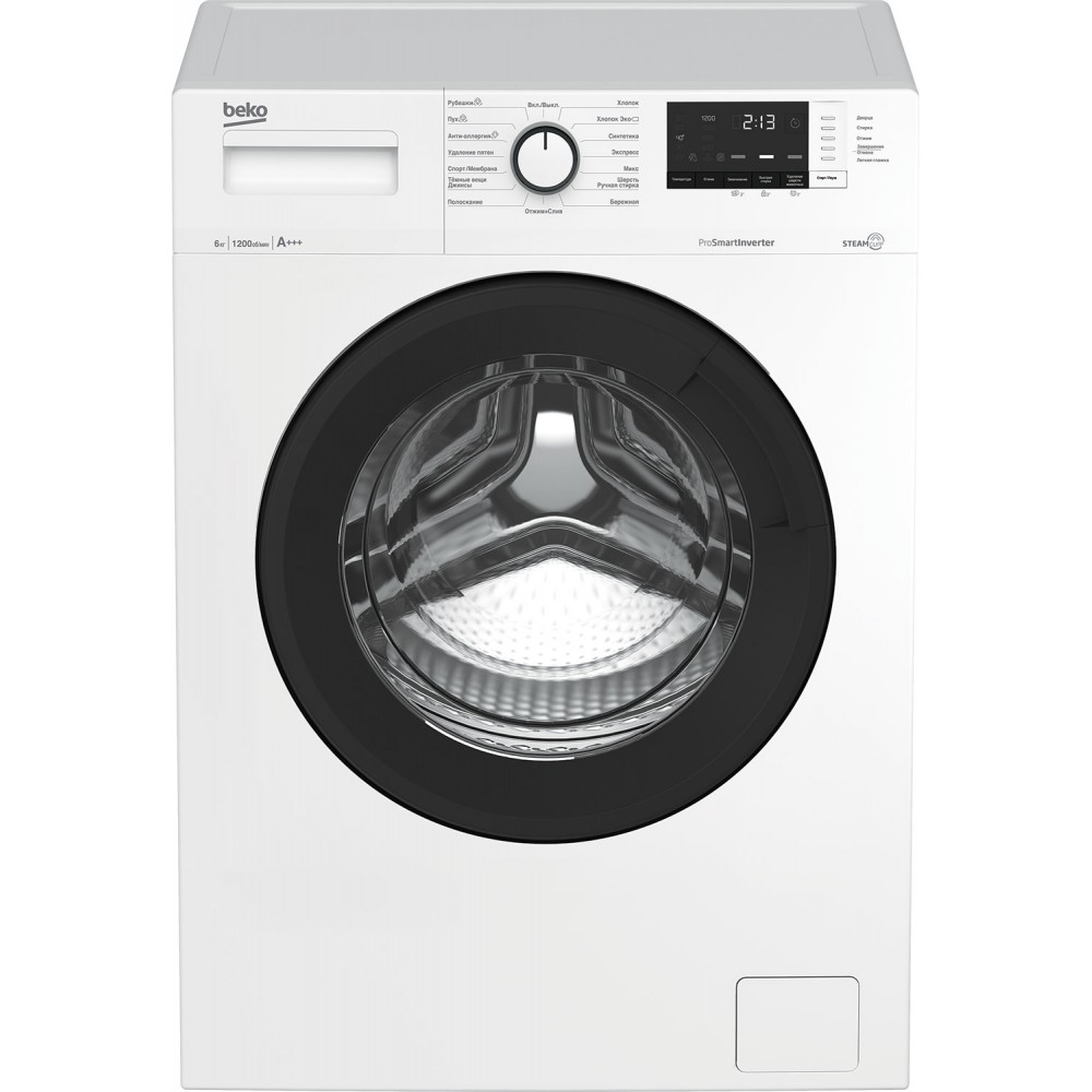 Стиральная машина Beko WSRE6612ZAWI BY, белая