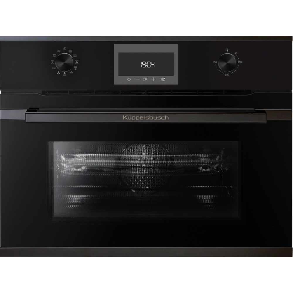 Компактный духовой шкаф с СВЧ KUPPERSBUSCH CBM 6330.0 S2 BLACK CHROME