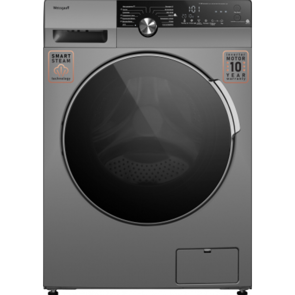 Cтиральная машина WEISSGAUFF WM 59412 DC INVERTER STEAM SILVER