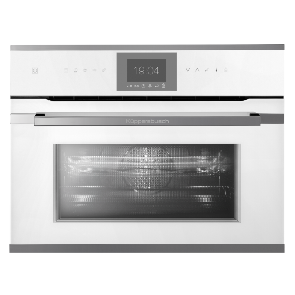 Компактный духовой шкаф с СВЧ KUPPERSBUSCH CBM 6550.0 W3 SILVER CHROME
