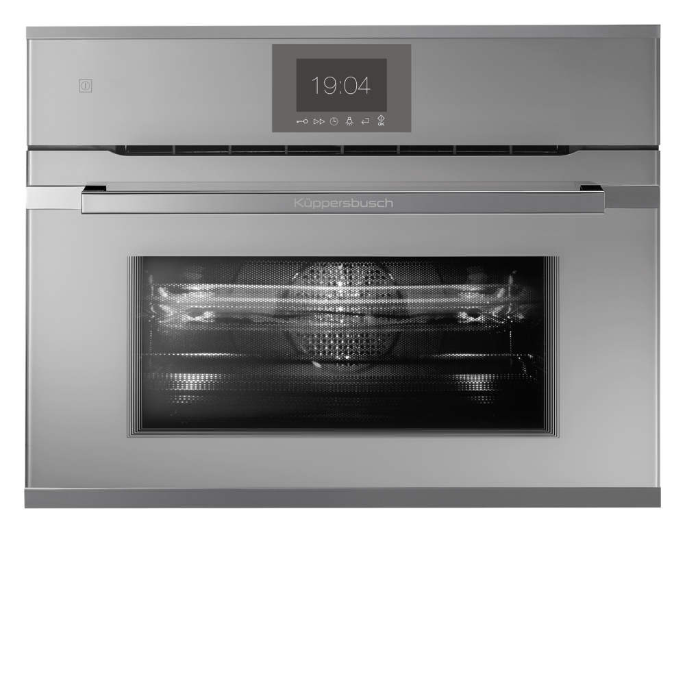 Компактный духовой шкаф с СВЧ KUPPERSBUSCH CBM 6550.0 G3 SILVER CHROME