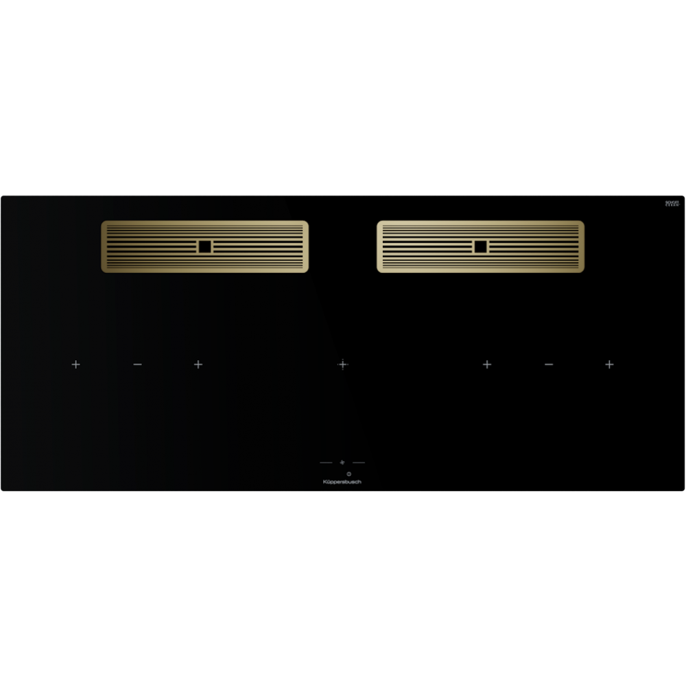 Индукционная варочная поверхность с вытяжкой Kuppersbusch KMI 12850.0 SR-E Gold