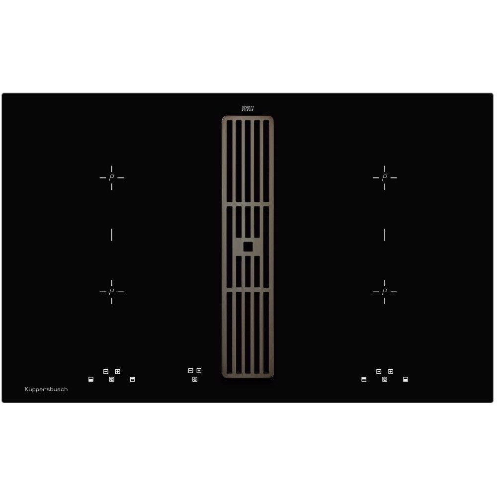 Индукционная варочная панель с вытяжкой Kuppersbusch KMI 8500.0 SR Black Chrome