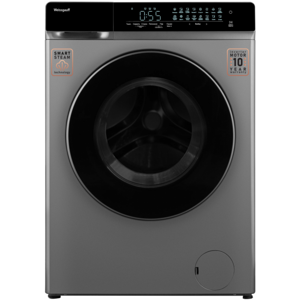 Cтиральная машина WEISSGAUFF WMD 888 TOUCH INVERTER STEAM SILVER