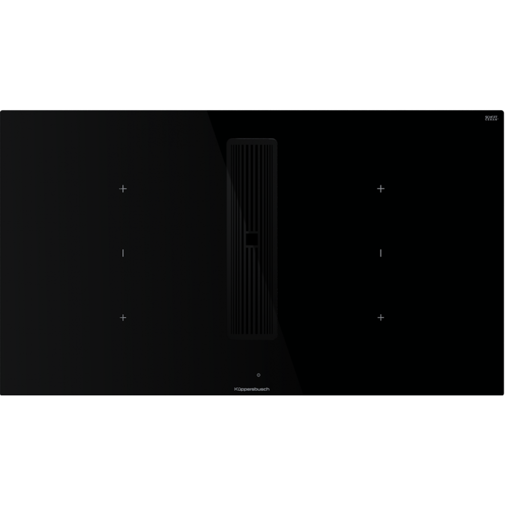 Индукционная варочная панель с вытяжкой Kuppersbusch KMI 9350.0 SR Black Chrome