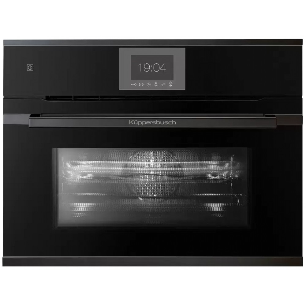 Компактный духовой шкаф с СВЧ KUPPERSBUSCH CBM 6550.0 S2 BLACK CHROME