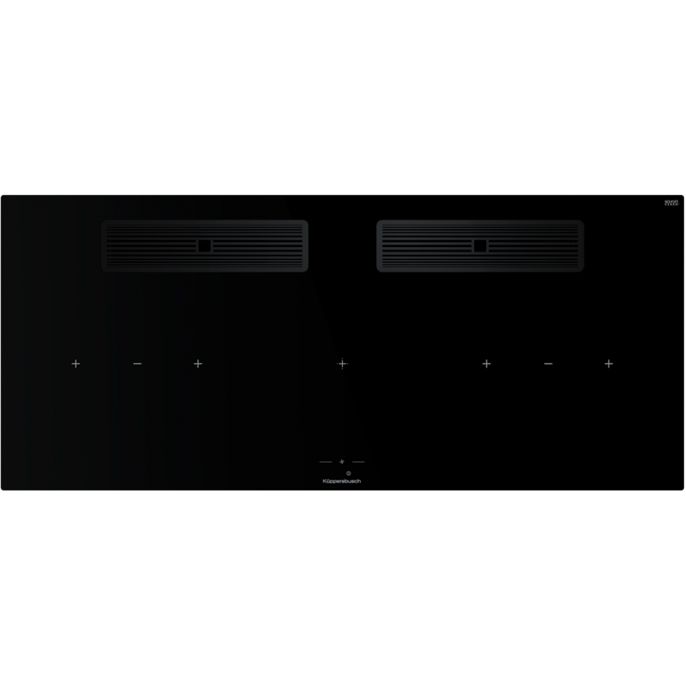 Индукционная варочная поверхность с вытяжкой Kuppersbusch KMI 12850.0 SR-S Black Chrome