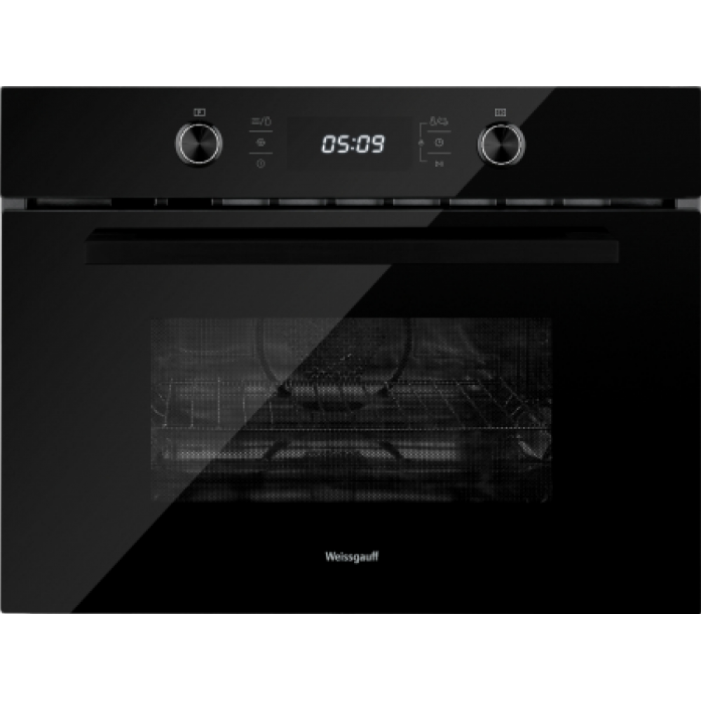 Духовой шкаф с СВЧ WEISSGAUFF OE 449 PDB BLACK EDITION