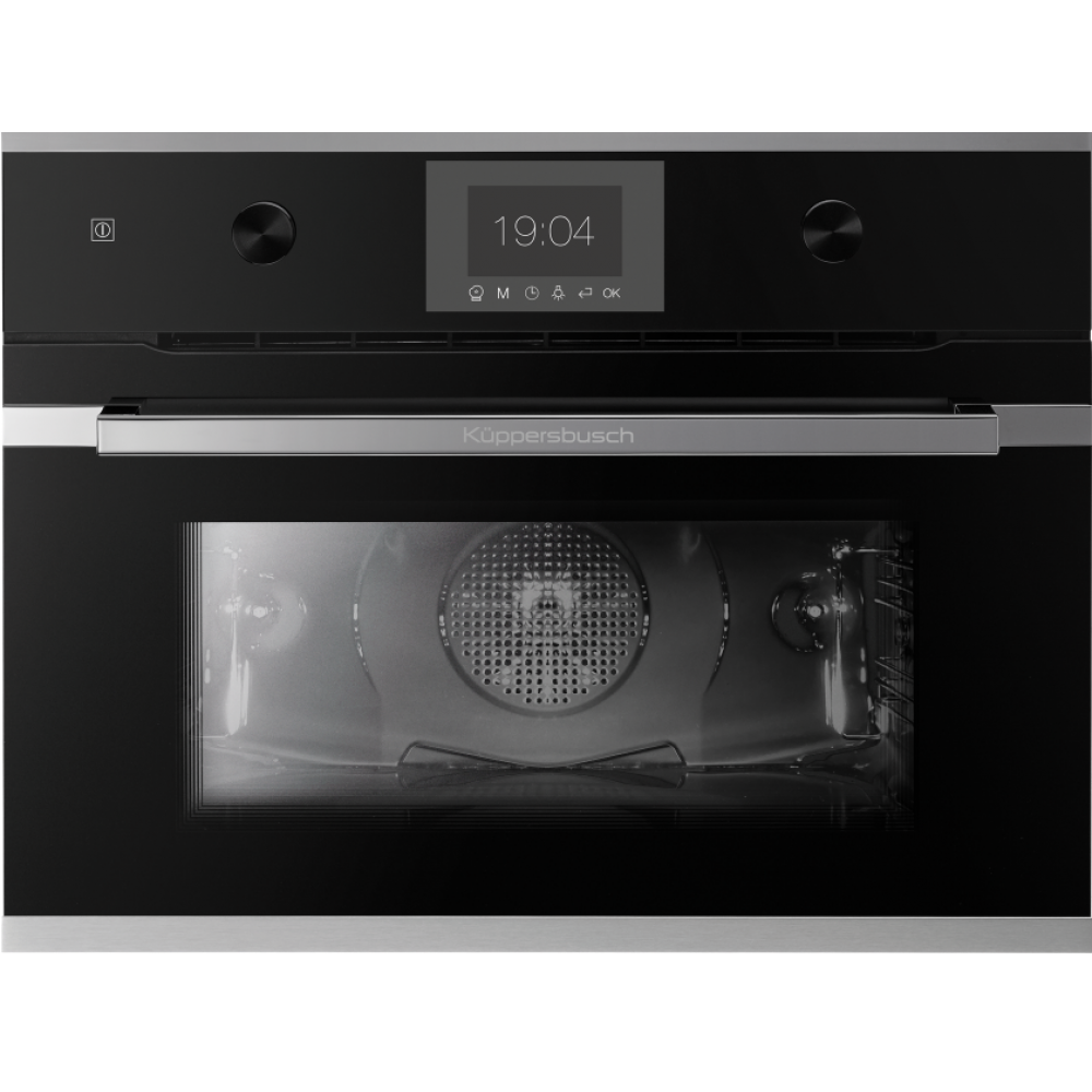 Компактный духовой шкаф с СВЧ KUPPERSBUSCH CBM 6350.0 S3 SILVER CHROME