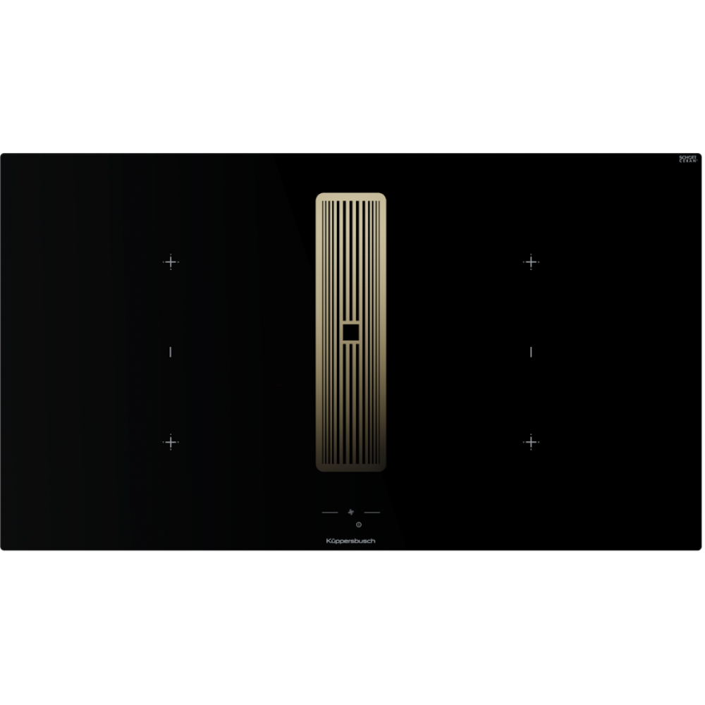 Индукционная варочная поверхность с вытяжкой Kuppersbusch KMI 9850.1 SR-S Gold