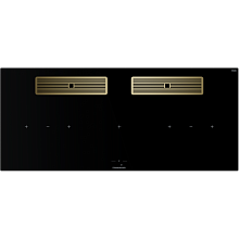 Индукционная варочная поверхность с вытяжкой Kuppersbusch KMI 12850.0 SR-S Gold