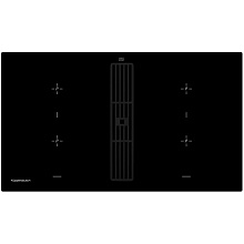 Варочная панель с вытяжкой Kuppersbusch KMI 9850.0 SR Black Velvet