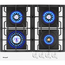 Газовая варочная панель WEISSGAUFF HGG 6445 WH VOLCANO BURNER