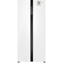 Холодильник WEISSGAUFF WSBS 500 INVERTER NOFROST WHITE GLASS