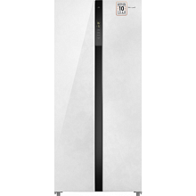 Холодильник WEISSGAUFF WSBS 500 INVERTER NOFROST WHITE ROCK GLASS